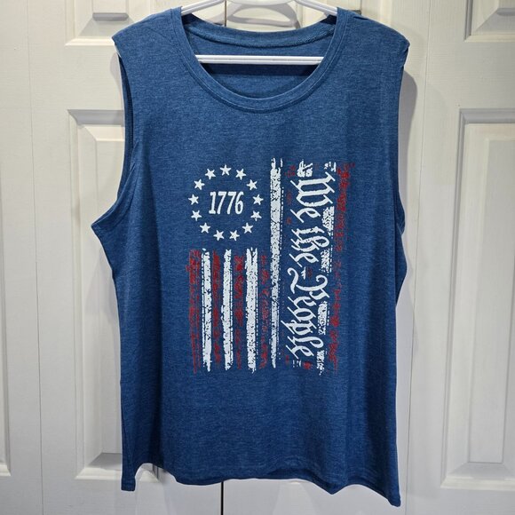 New Women’s American Flag 4th of July Tank Top | Size 2XL - Picture 1 of 4
